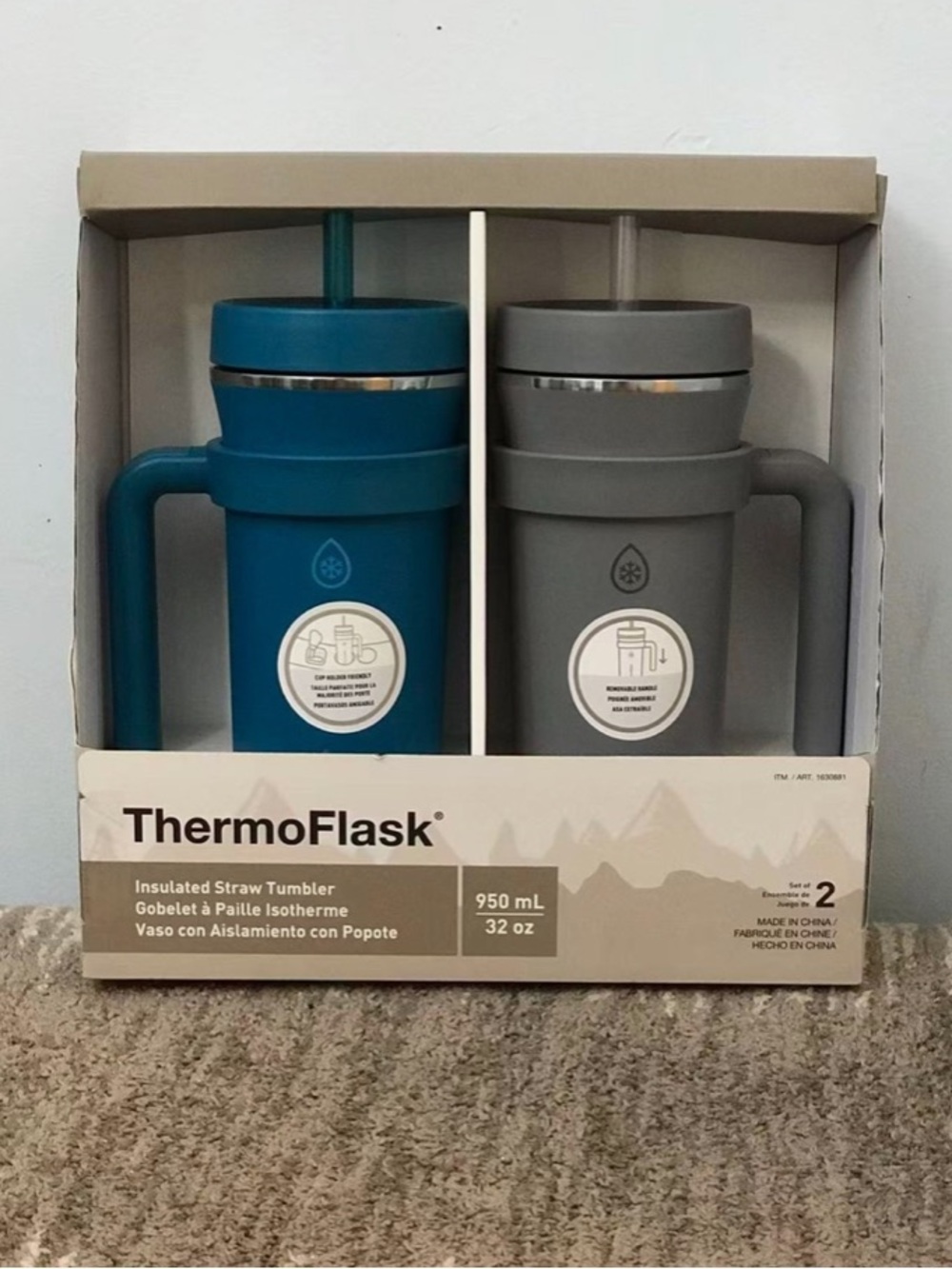 Thermoflask Stainless Steel 2pack 32 oz straw tumbler